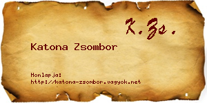Katona Zsombor névjegykártya